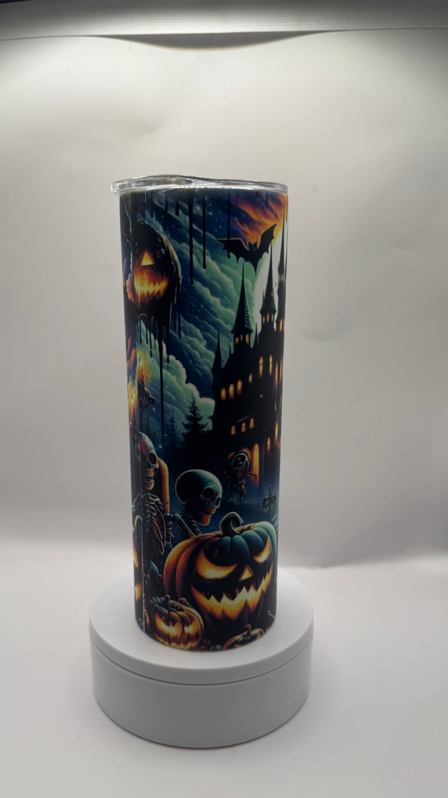 Glow in the Dark Castle and Witch Tumbler