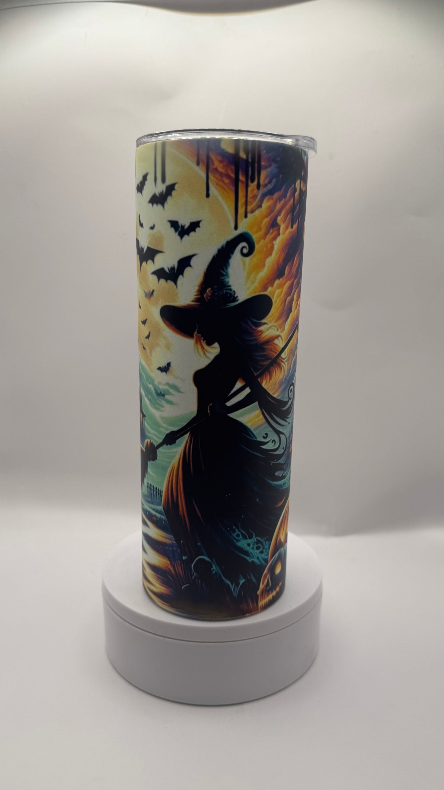 Glow in the Dark Castle and Witch Tumbler