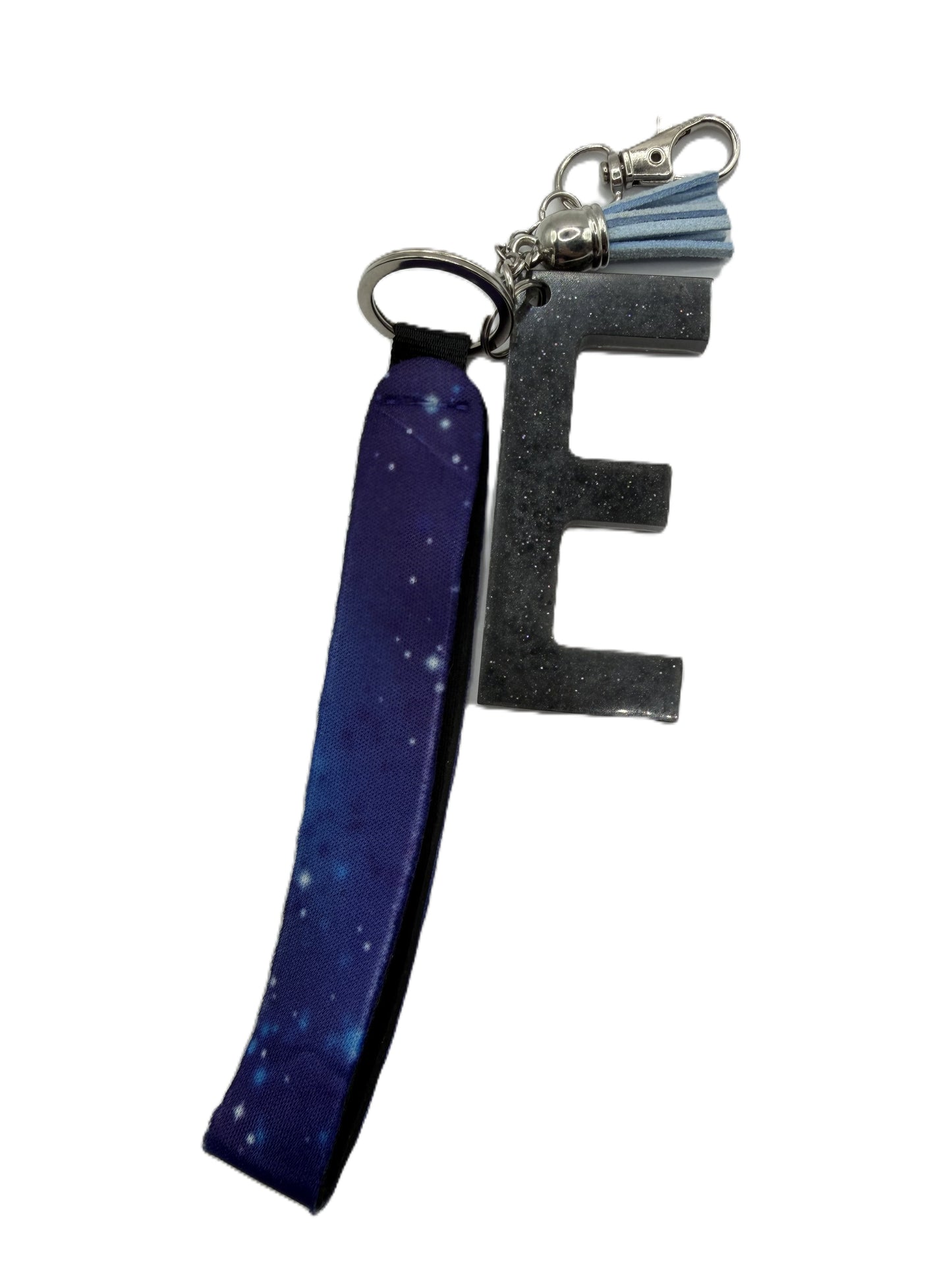 Glitter Lanyard Keychain with Metal Hook