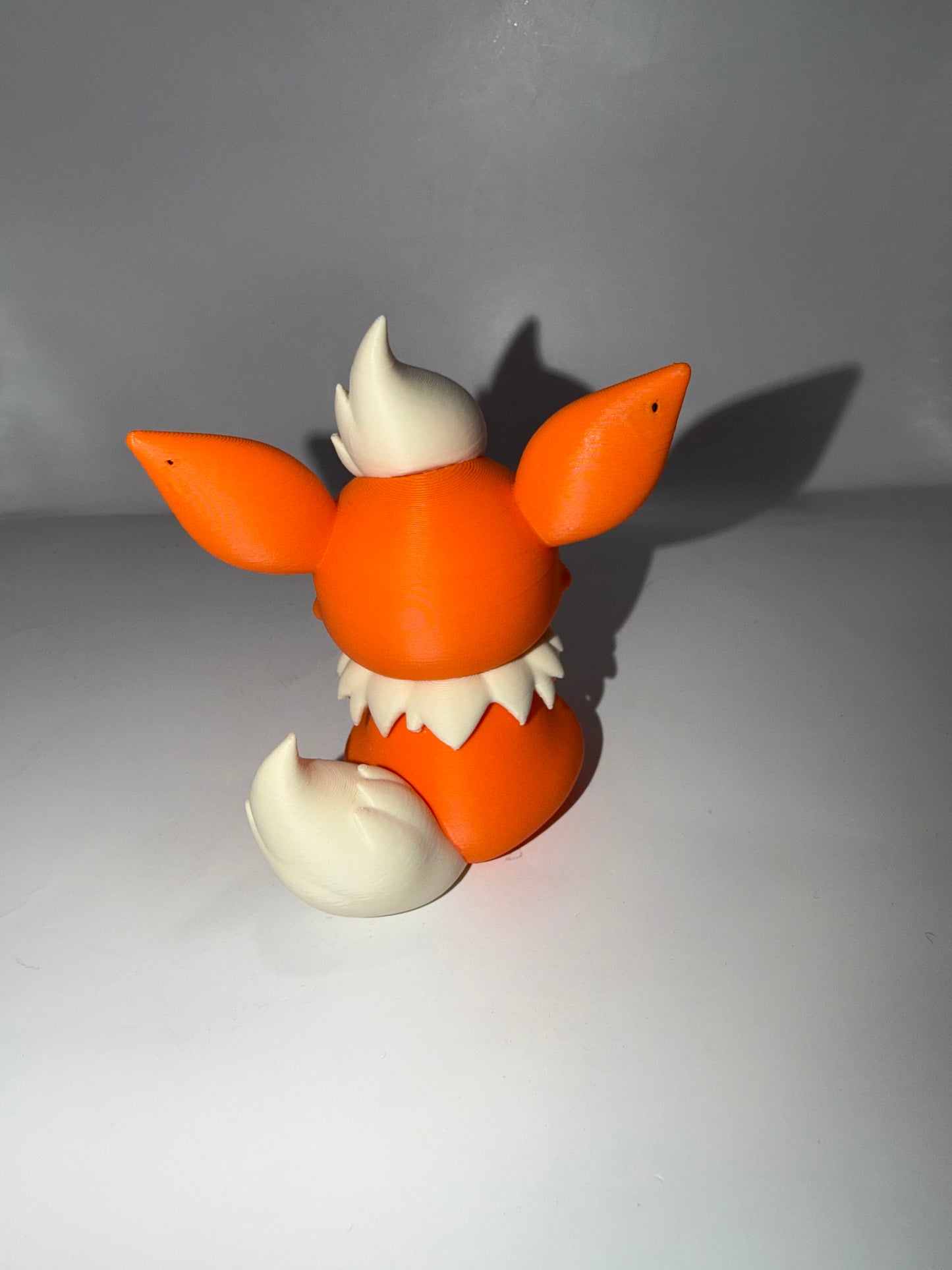 3D Printed Flareon Figure, Orange and White, Pokemon Fan Art Collectible Toy