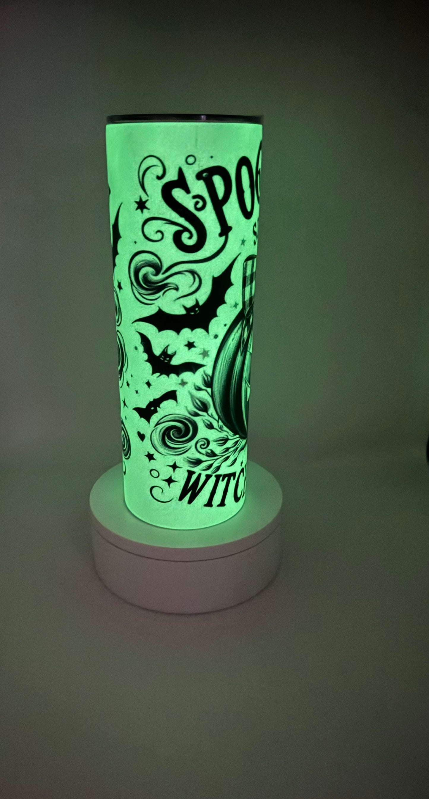 Glow in the Dark Spooky Witch Tumbler