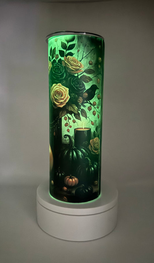 Glow in the Dark Rose & Crow Tumbler