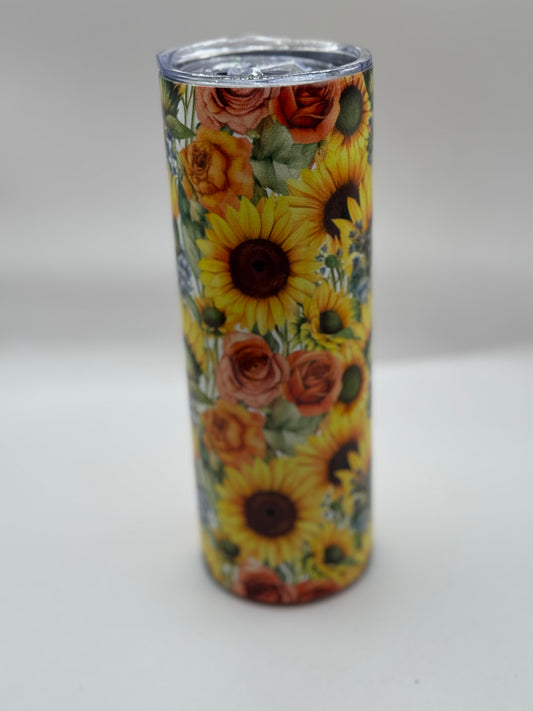 Sunflower Rose Water Bottle
