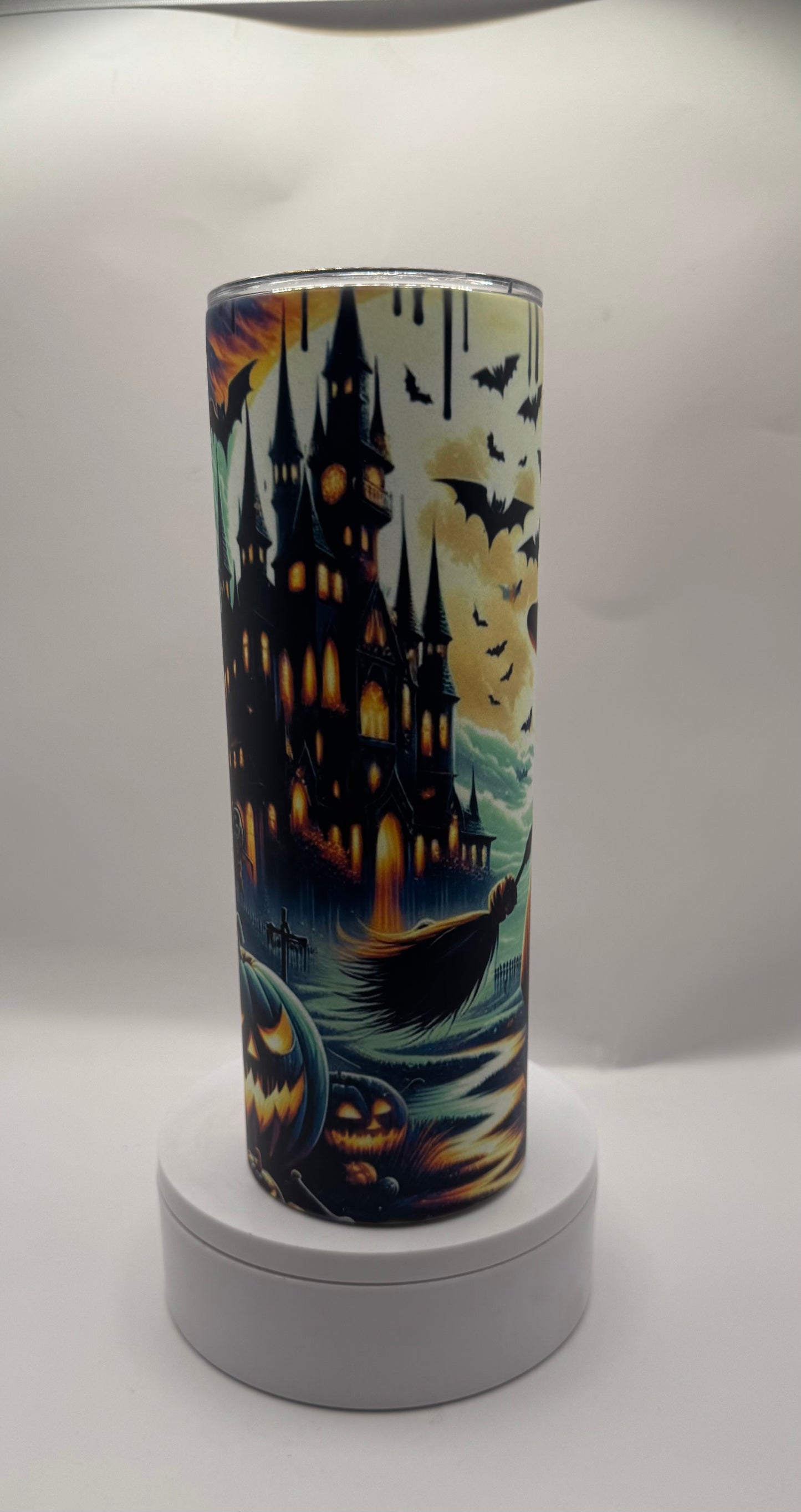 Glow in the Dark Castle and Witch Tumbler