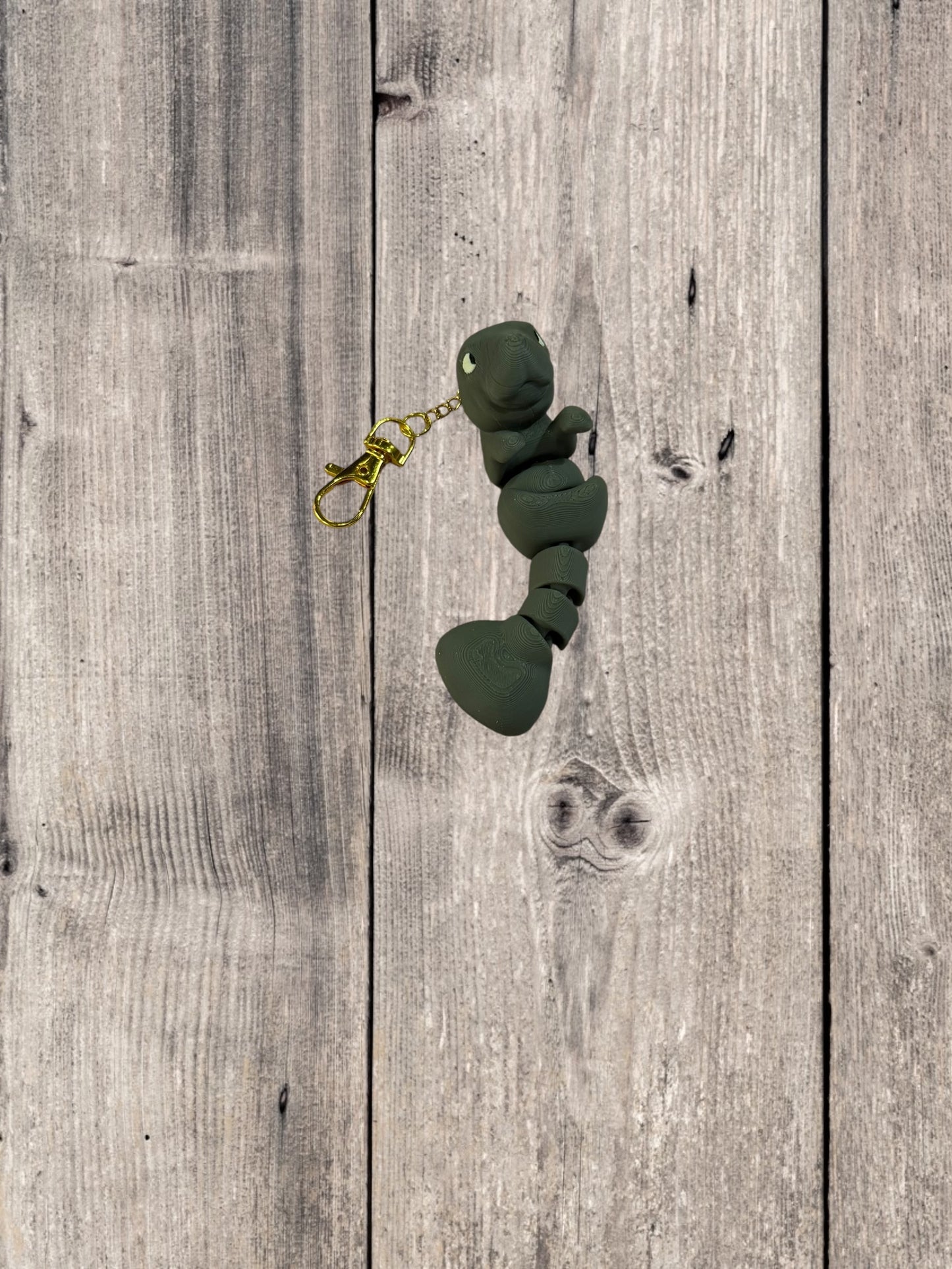 FlexiPets™ Articulated Manatee Keychain with Clasp, Gray Flexible Fidget Toy Charm