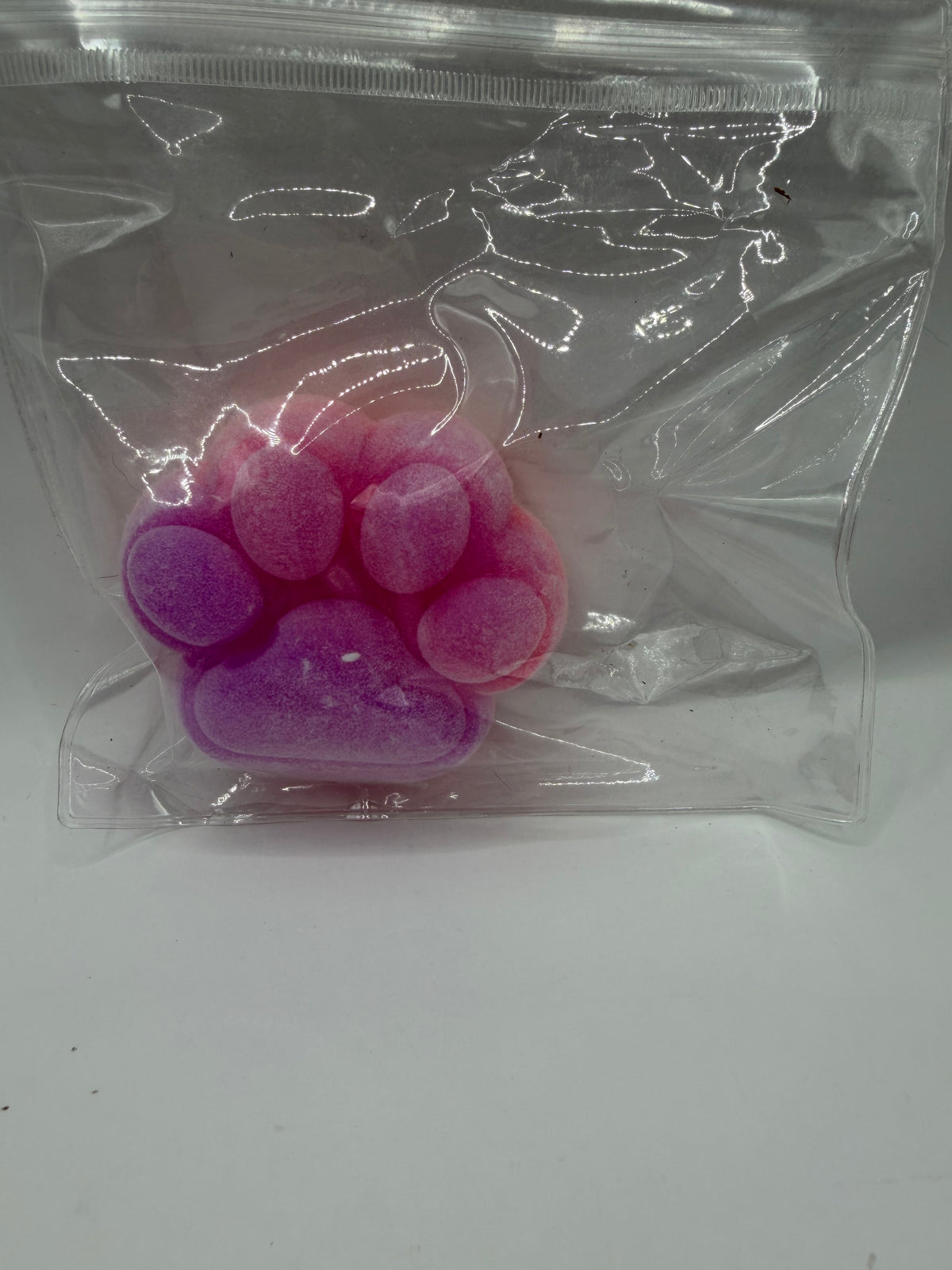 Glow-in-the-Dark Flocked Paw Squishy, Slow-Rising, Stress Relief Fidget Toy, Soft Velvety Touch