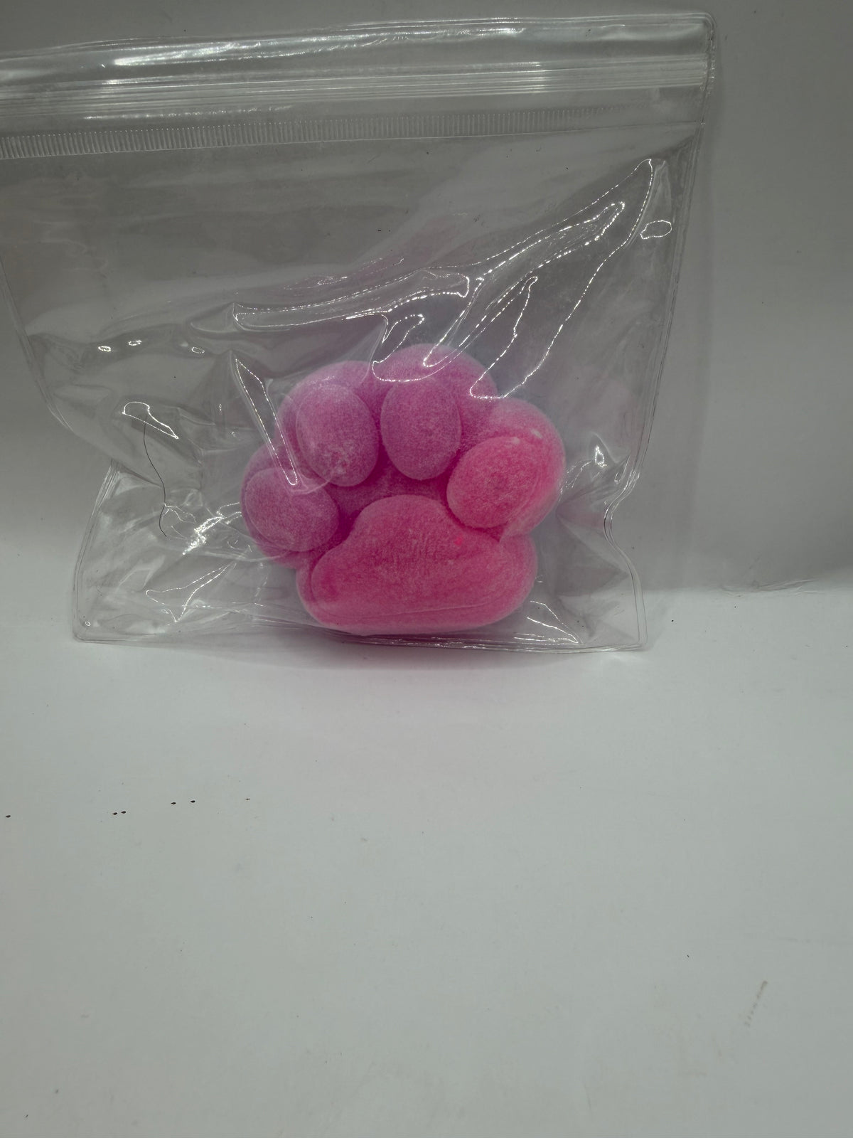 Glow-in-the-Dark Flocked Paw Squishy, Slow-Rising, Stress Relief Fidget Toy, Soft Velvety Touch