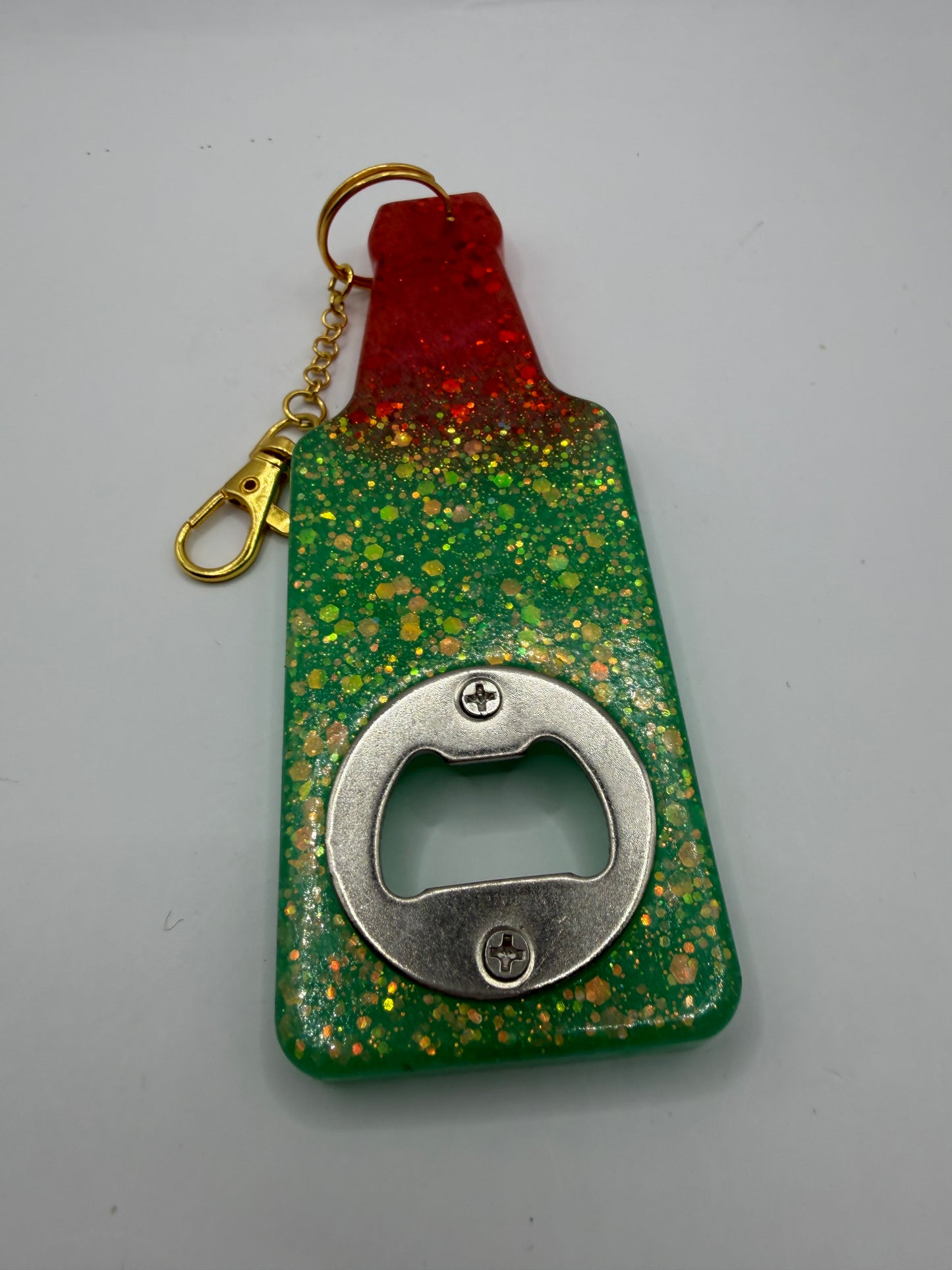 Resin Bottle Opener Keychain, Functional Bar Tool