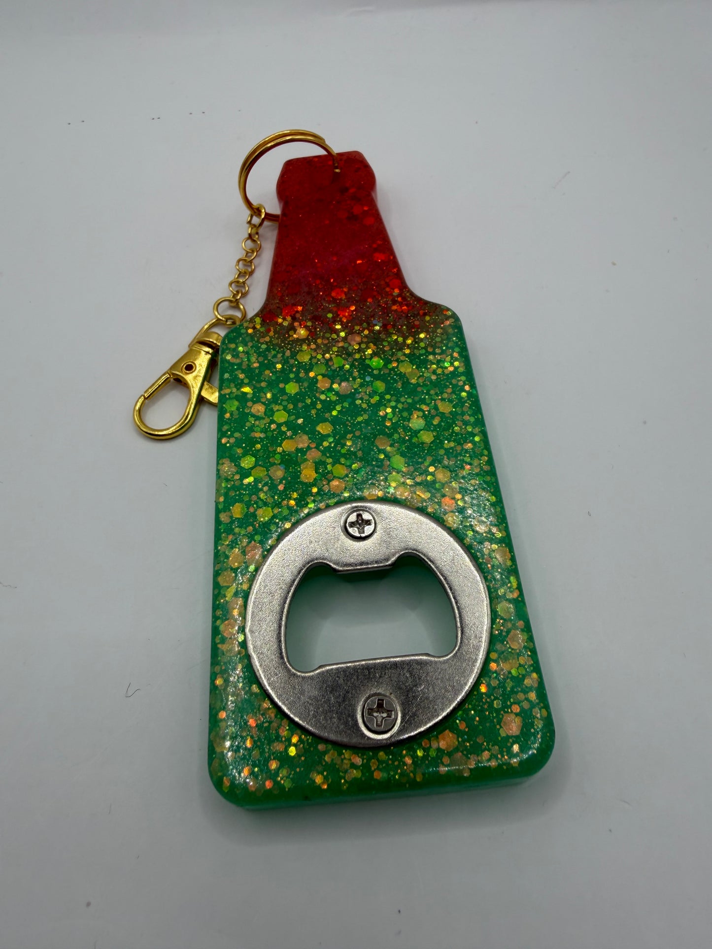 Resin Bottle Opener Keychain, Functional Bar Tool