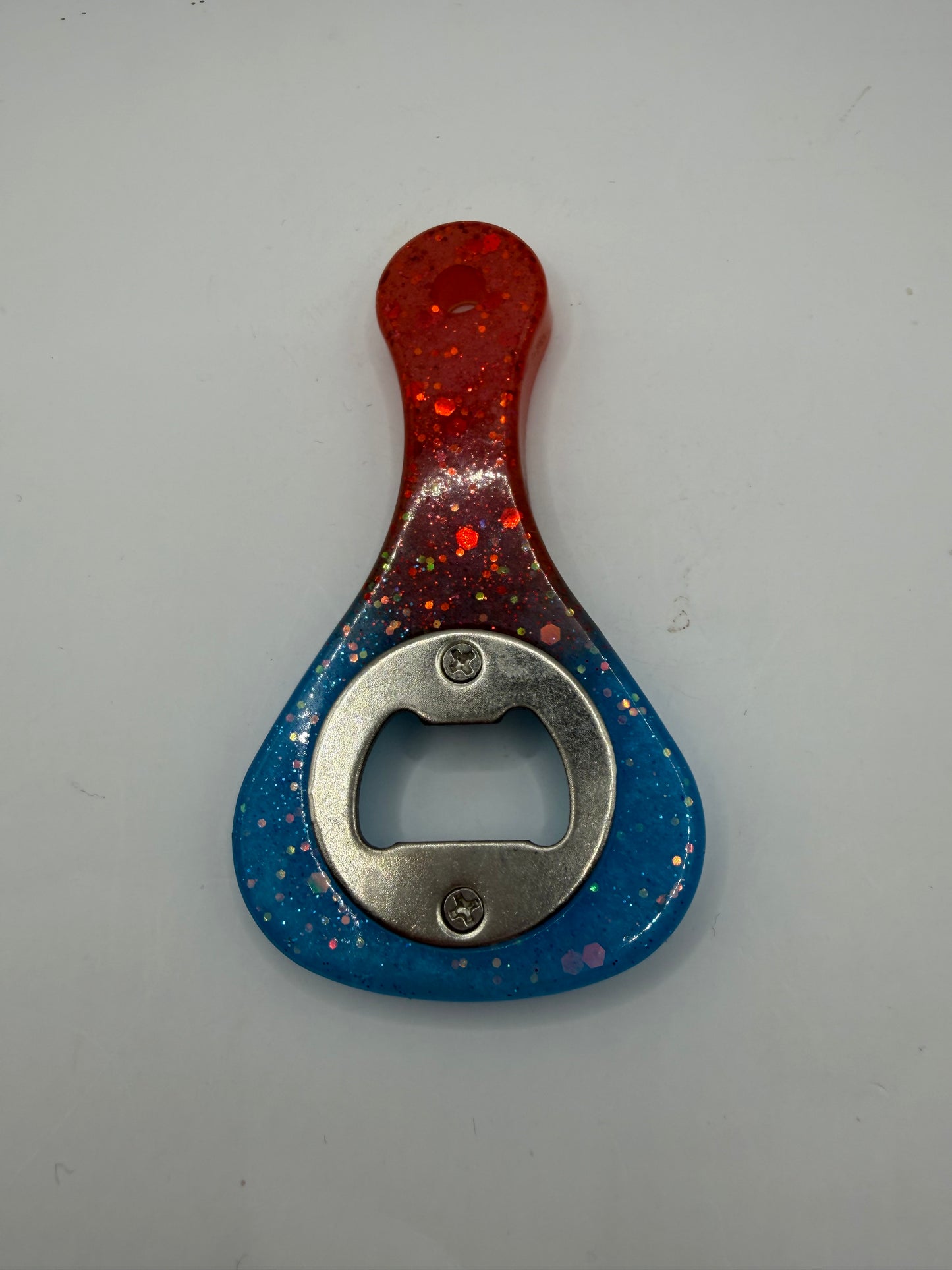 Glitter Resin Bottle Opener, Sparkle Finish, Kitchen Bar Tool