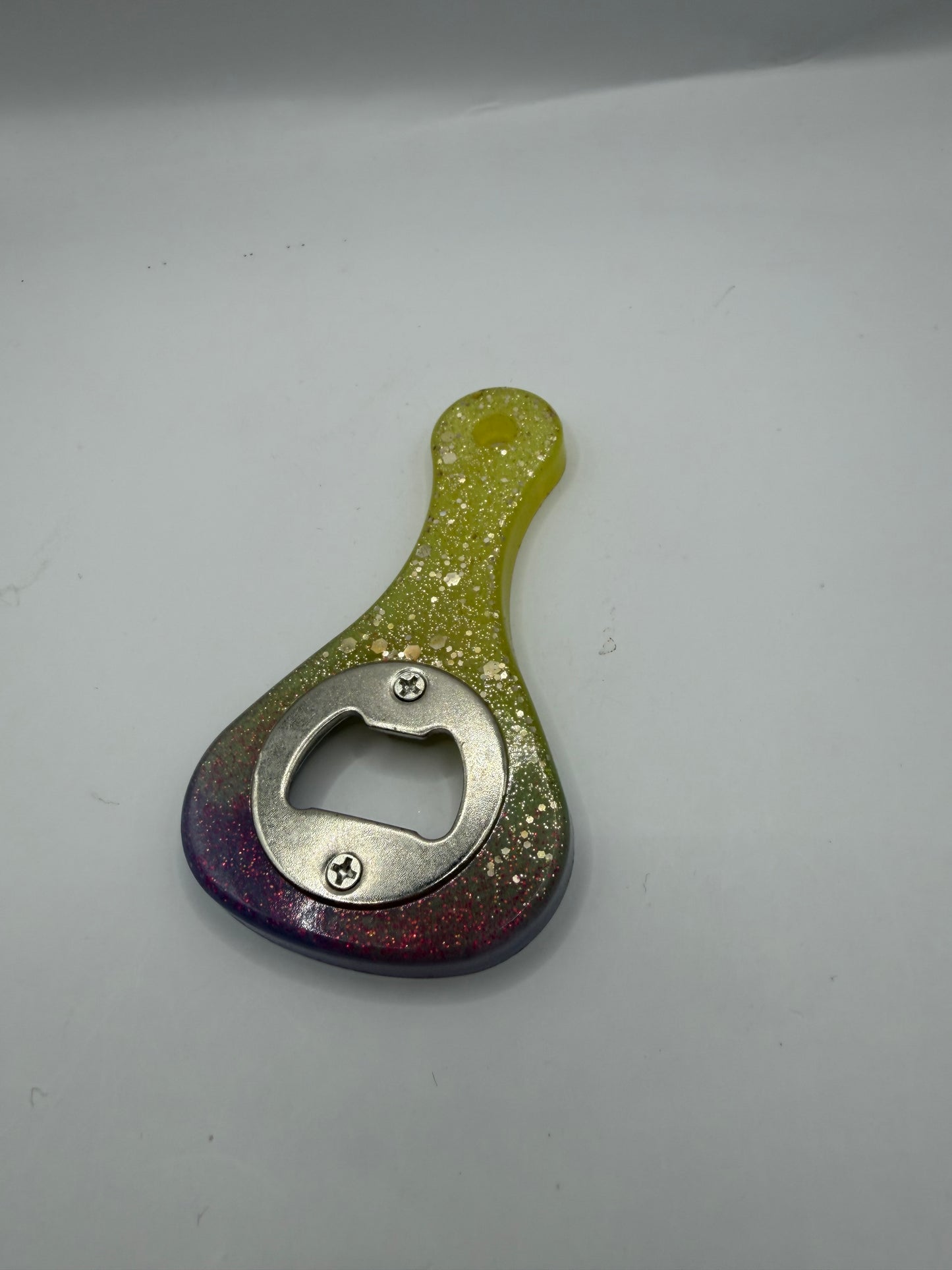 Glitter Resin Bottle Opener, Sparkle Finish, Kitchen Bar Tool