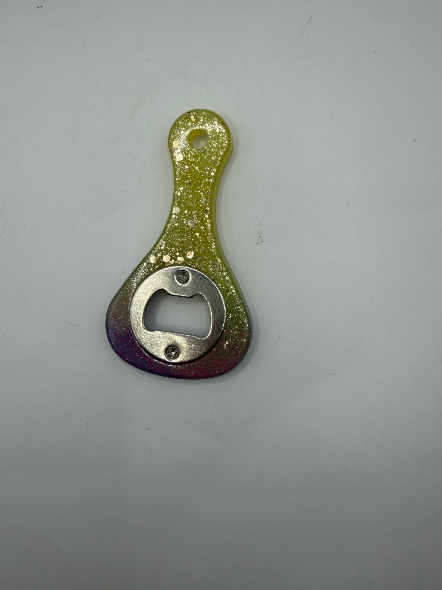 Glitter Resin Bottle Opener, Sparkle Finish, Kitchen Bar Tool