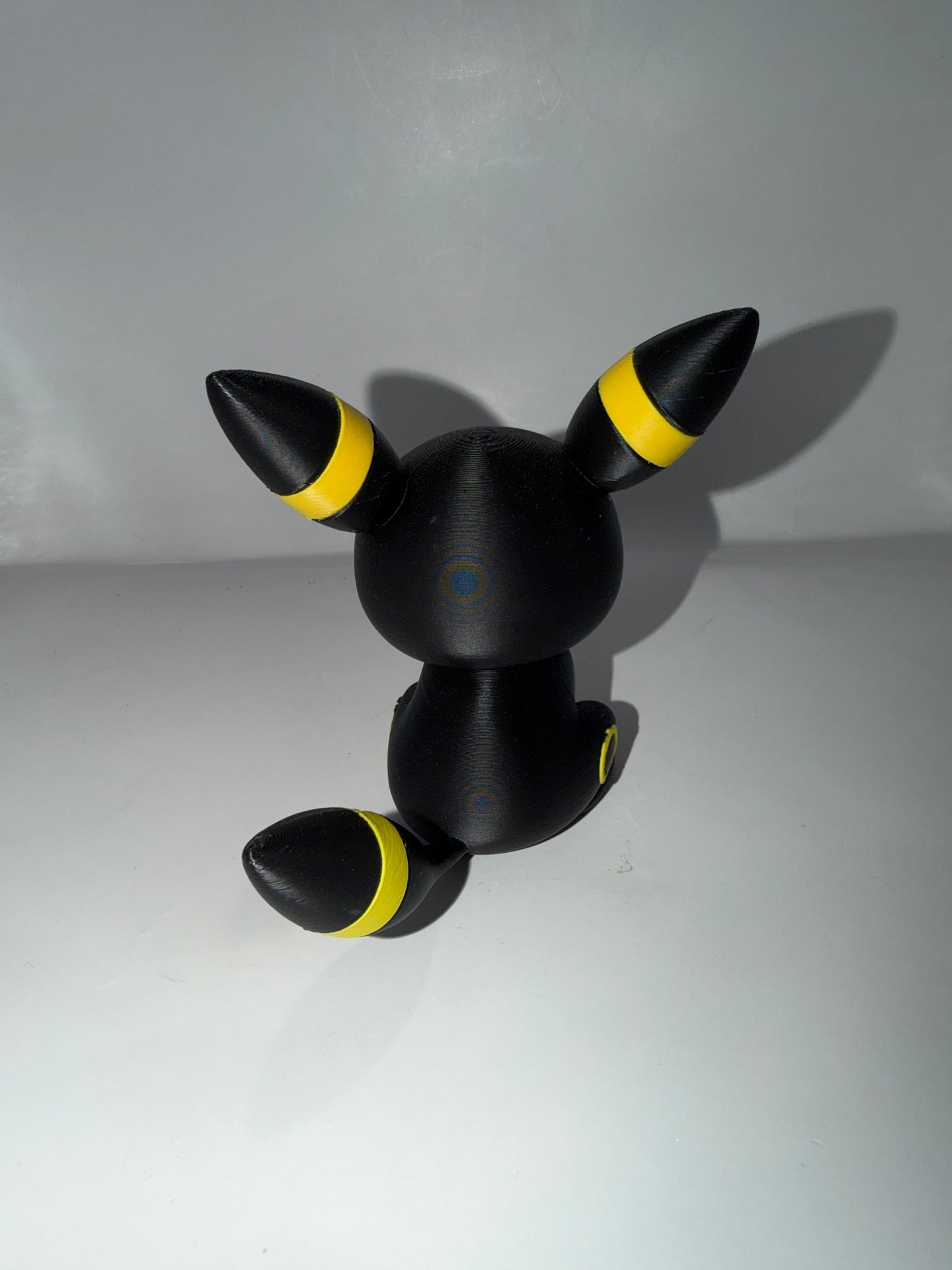 3D Printed Umbreon Figure, Black and Yellow, Collectible Pokemon Fan Art Statue