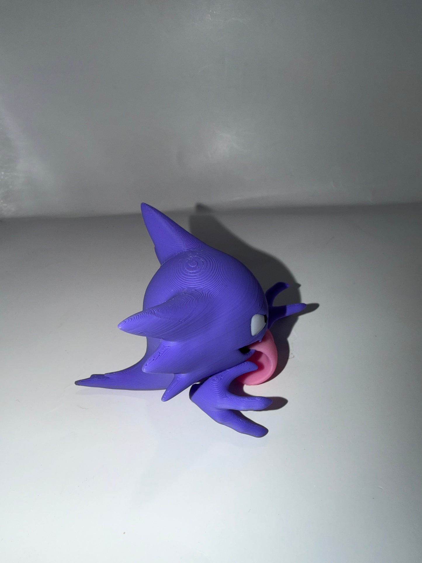 3D Printed Haunter Figurine, Purple, Pokemon-Inspired Ghost Decor