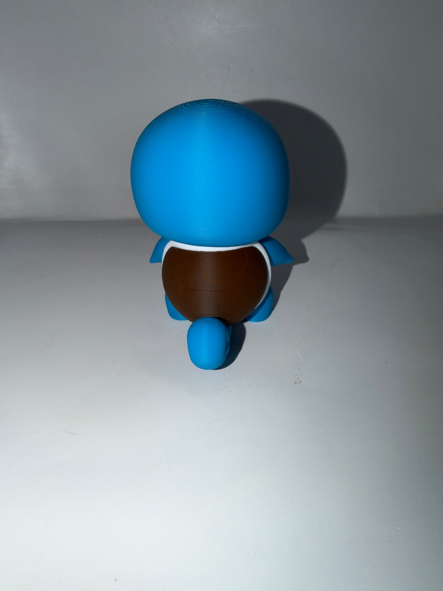 3D Printed Squirtle Figurine, Blue, Cute Chibi Style, Pokemon Fan Collectible