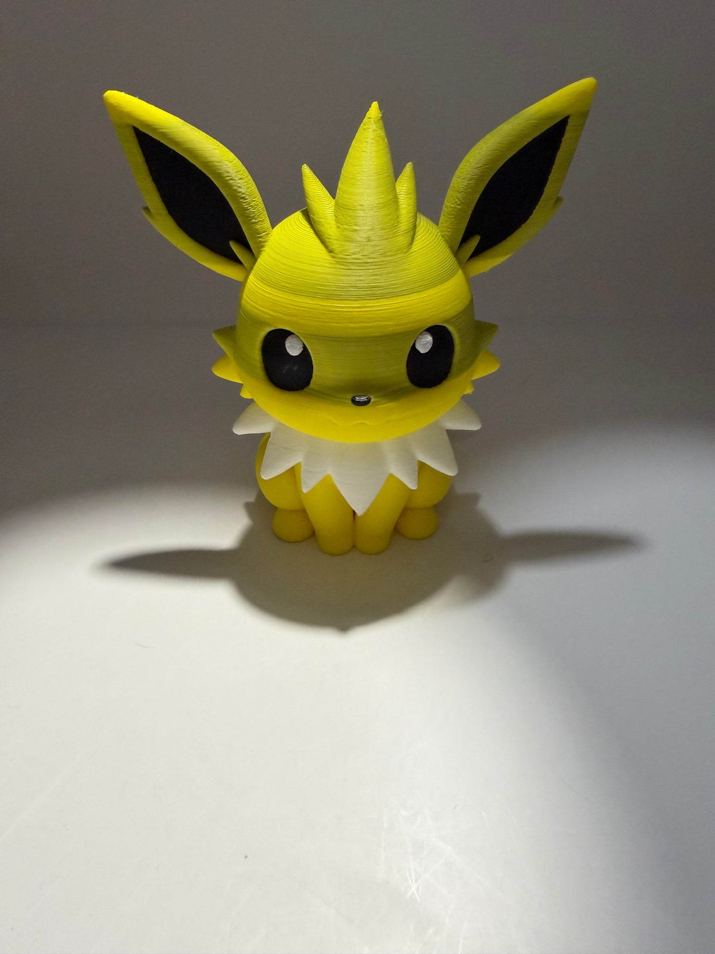 3D Printed Jolteon Figure, Yellow, Collectible Toy, Pokemon Fan Gift