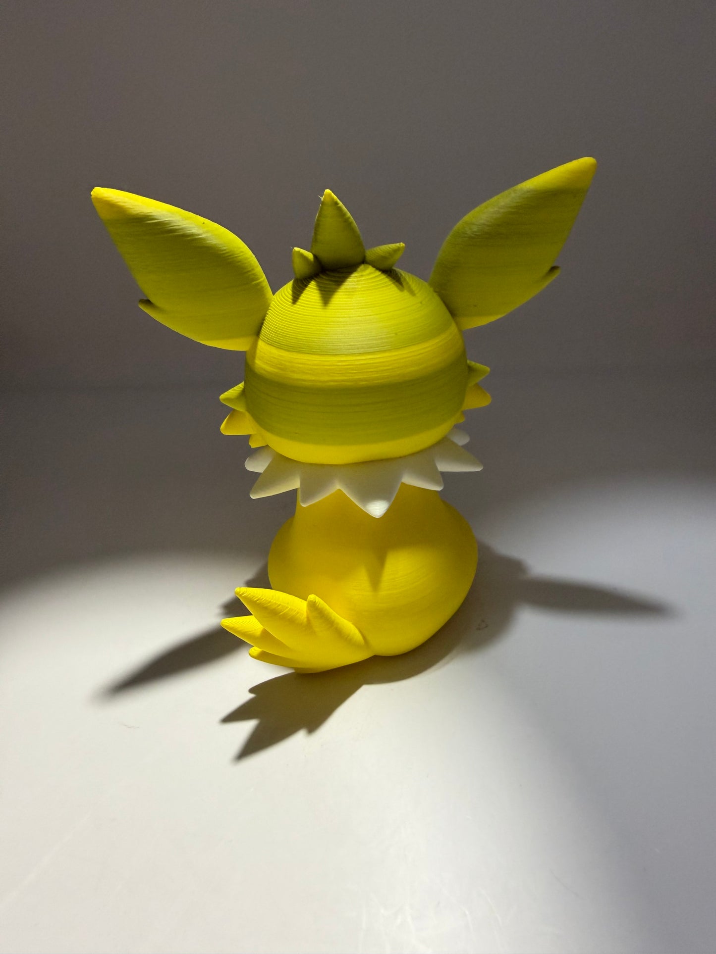 3D Printed Jolteon Figure, Yellow, Collectible Toy, Pokemon Fan Gift