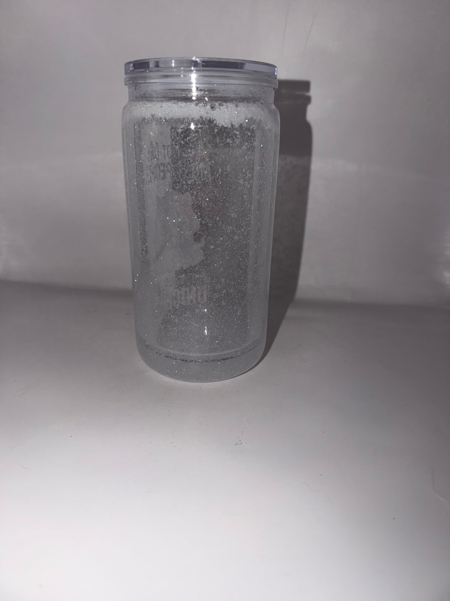Unicorn Glitter Tumbler Cup, Clear Acrylic, Funny Quote I'm Not Like Most People I'm Actually a Unicorn