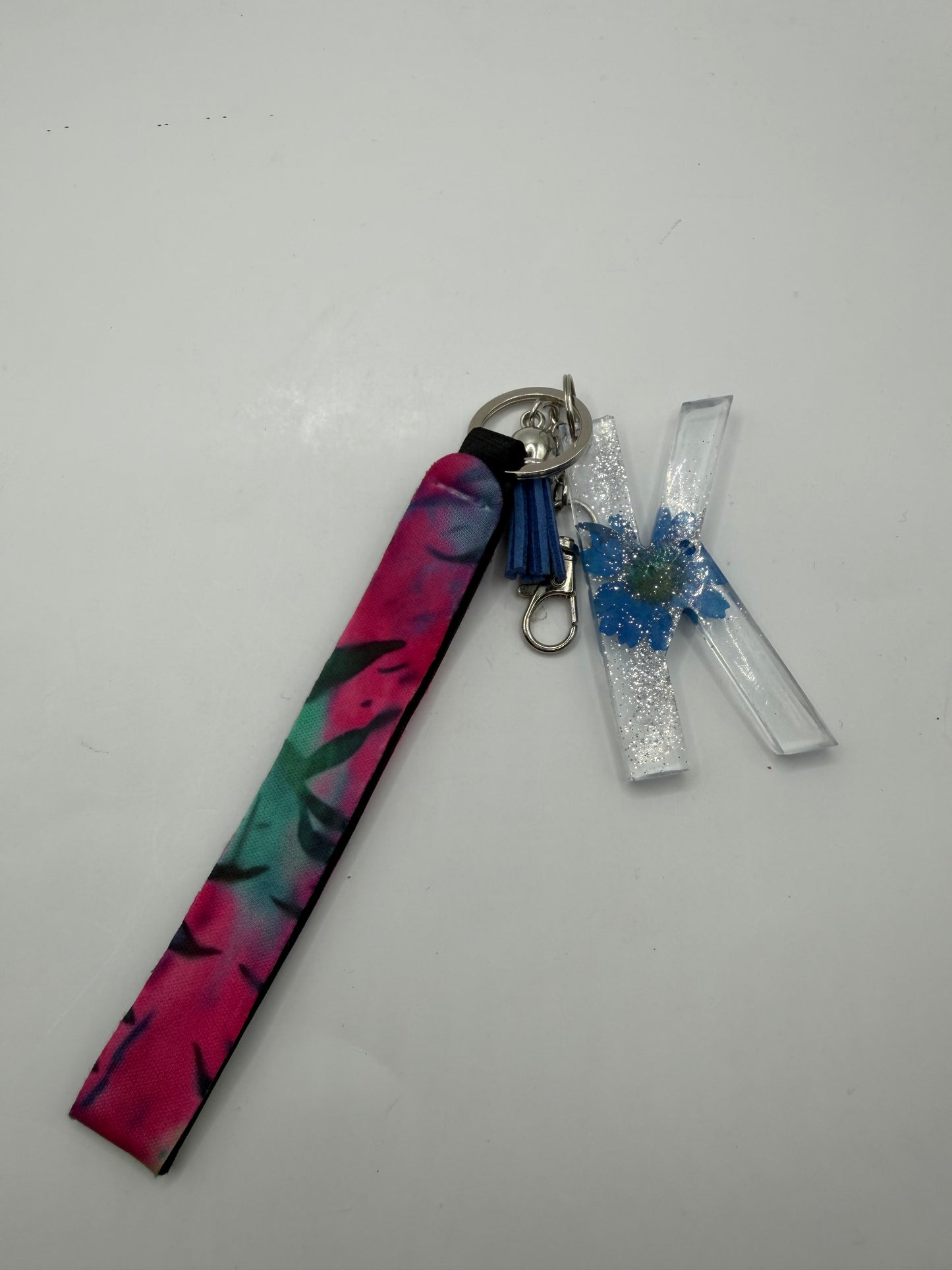 Glitter Lanyard Keychain with Metal Hook