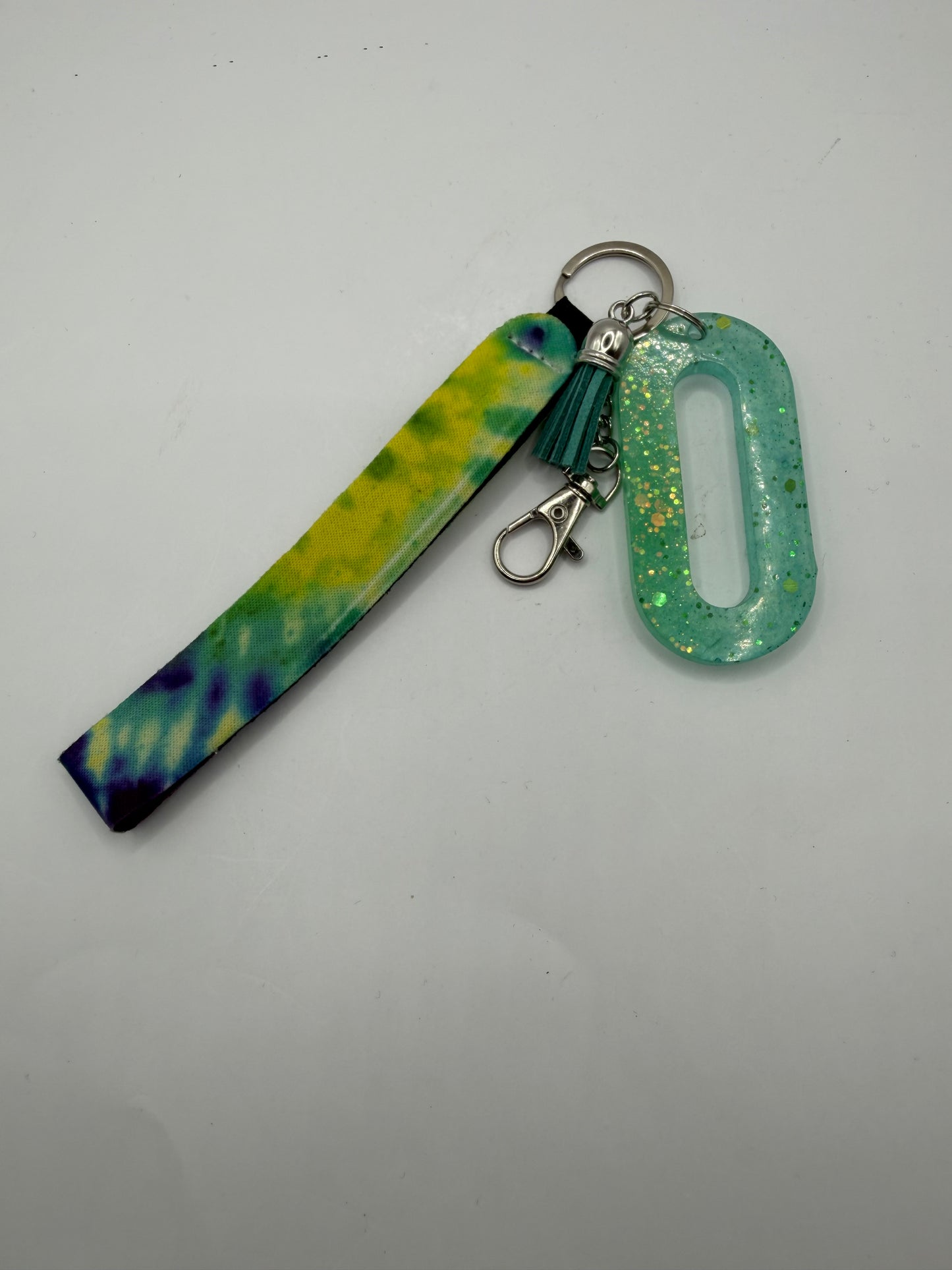 Glitter Lanyard Keychain with Metal Hook