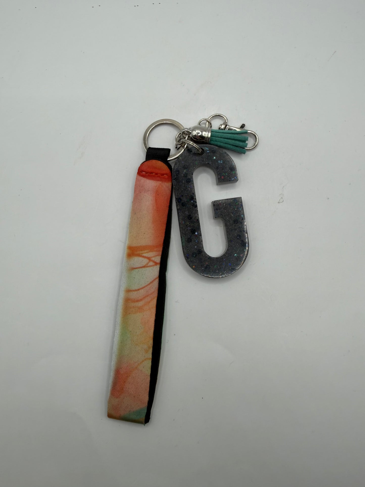 Glitter Lanyard Keychain with Metal Hook