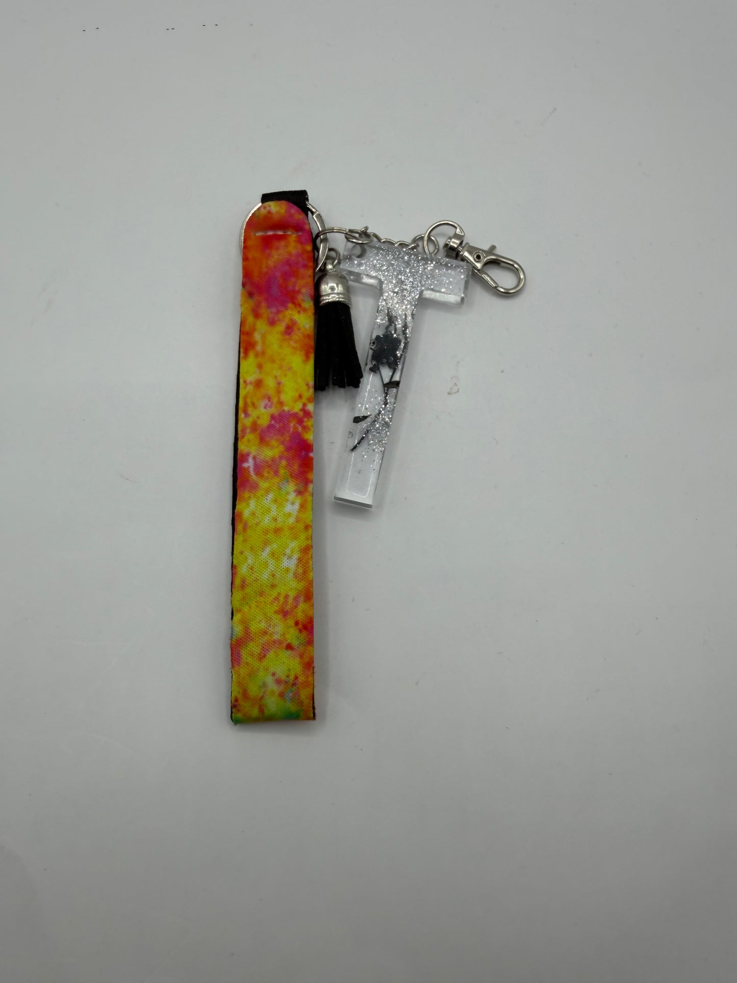 Glitter Lanyard Keychain with Metal Hook