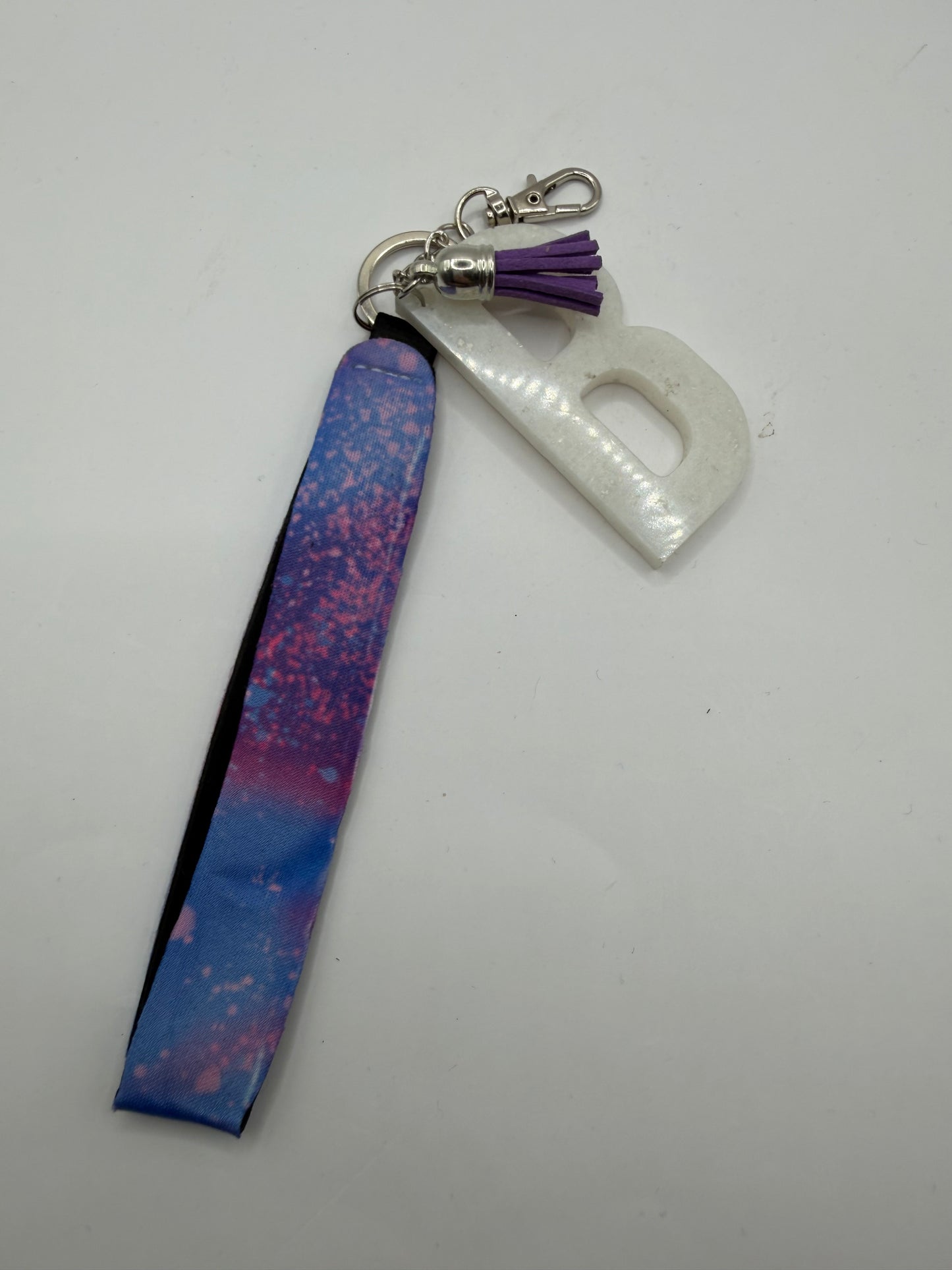 Glitter Lanyard Keychain with Metal Hook