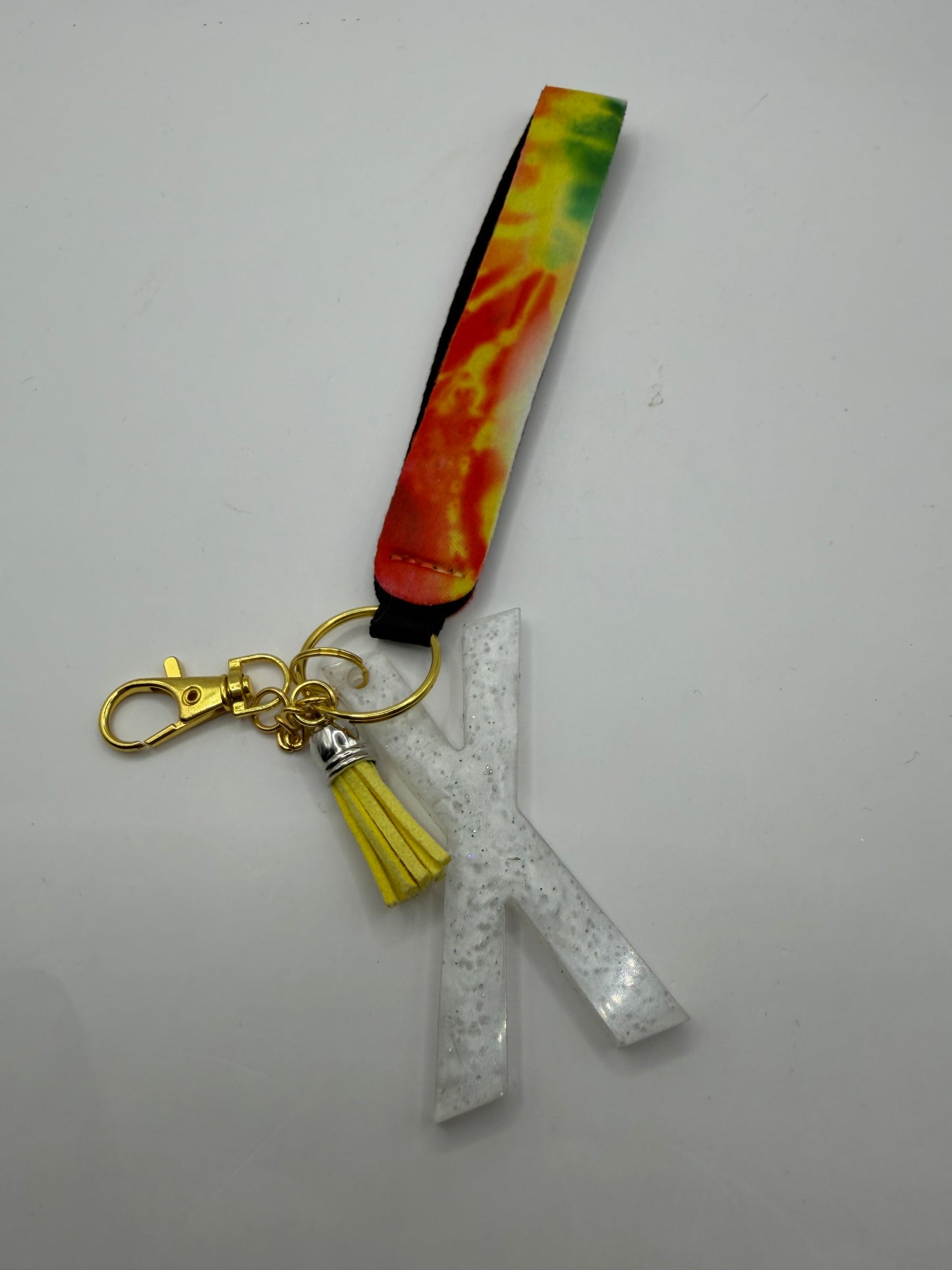 Glitter Lanyard Keychain with Metal Hook