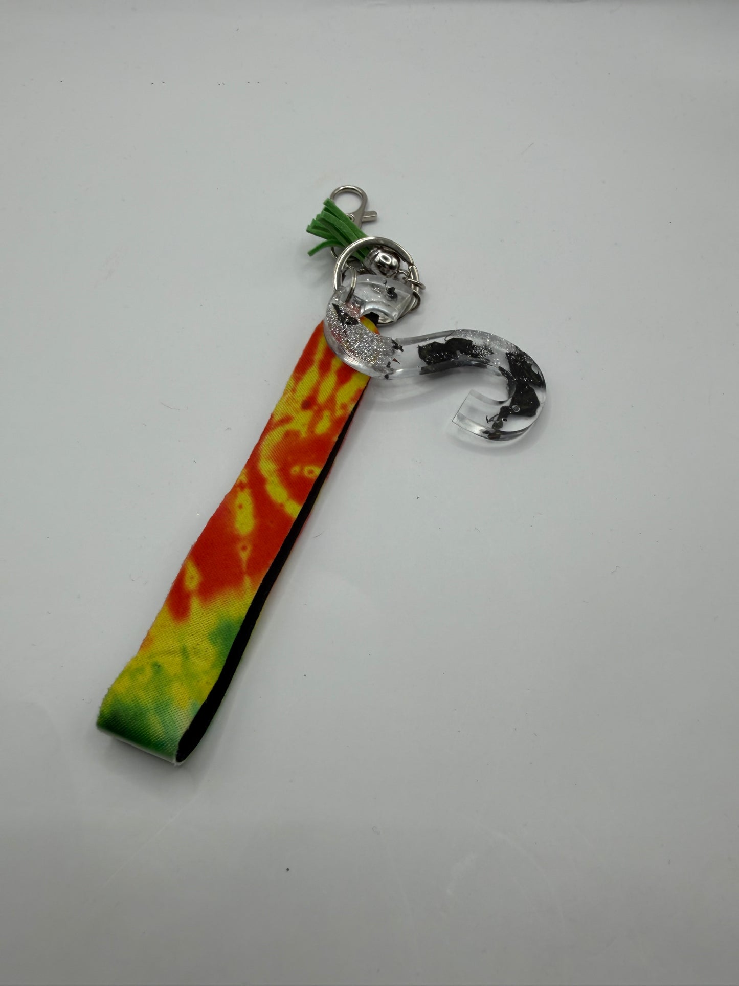 Glitter Lanyard Keychain with Metal Hook