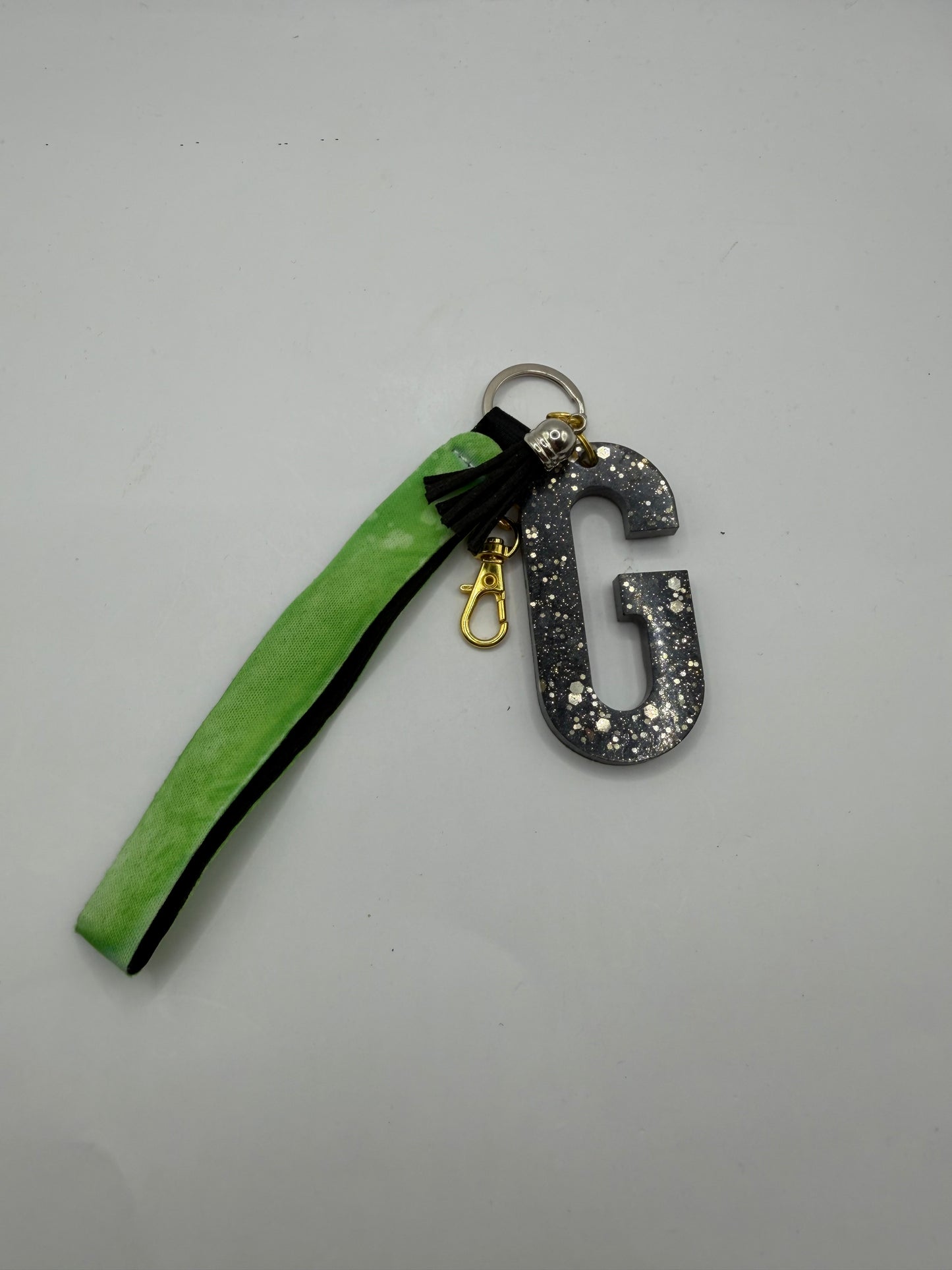 Glitter Lanyard Keychain with Metal Hook