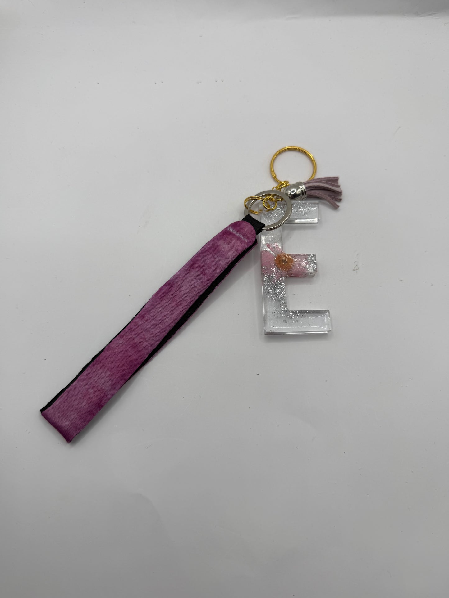 Glitter Lanyard Keychain with Metal Hook