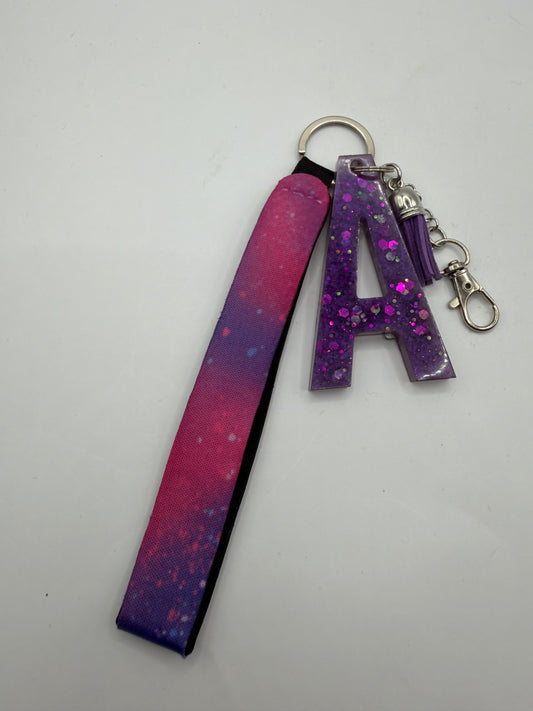 Glitter Lanyard Keychain with Metal Hook