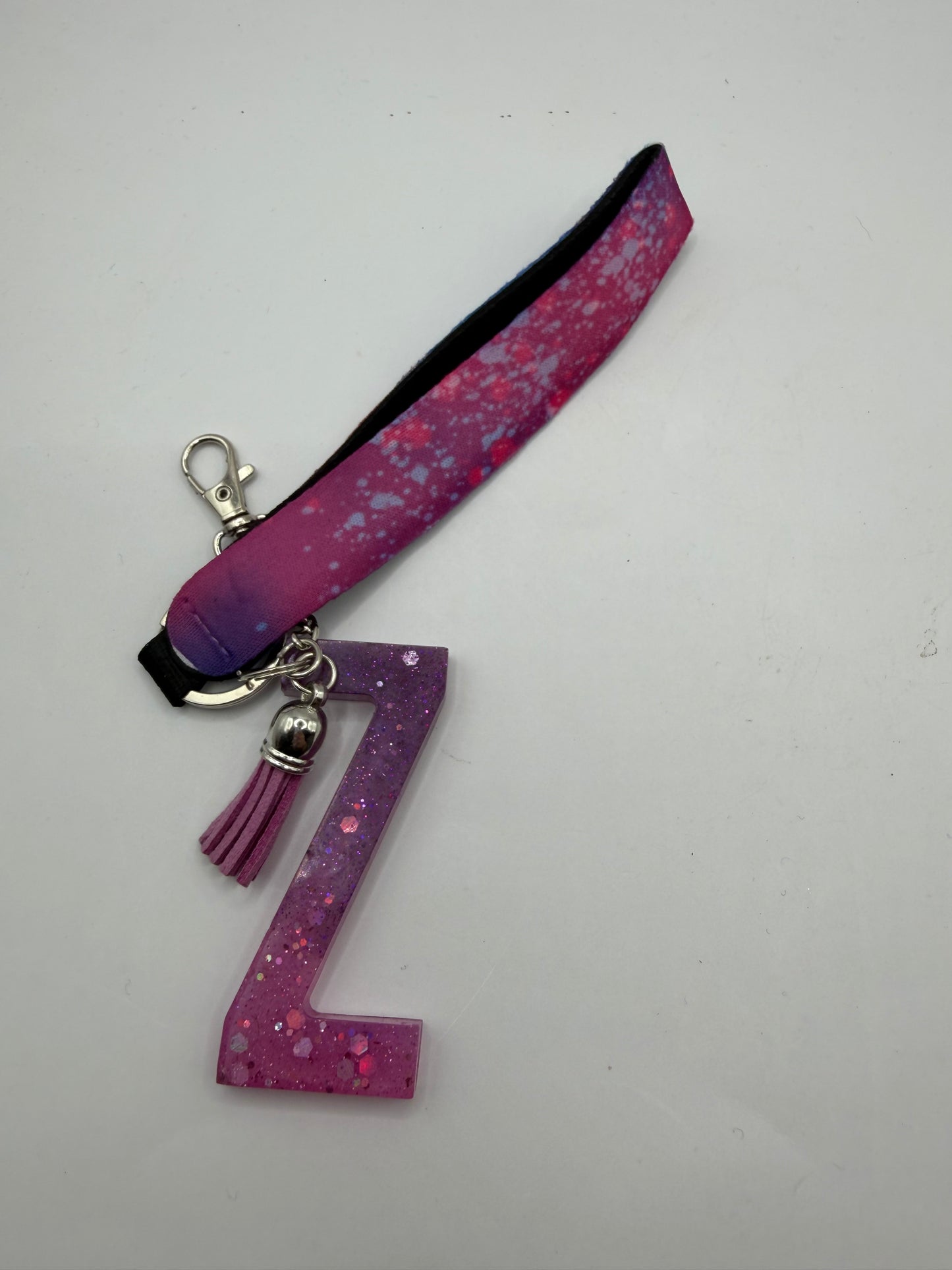 Glitter Lanyard Keychain with Metal Hook