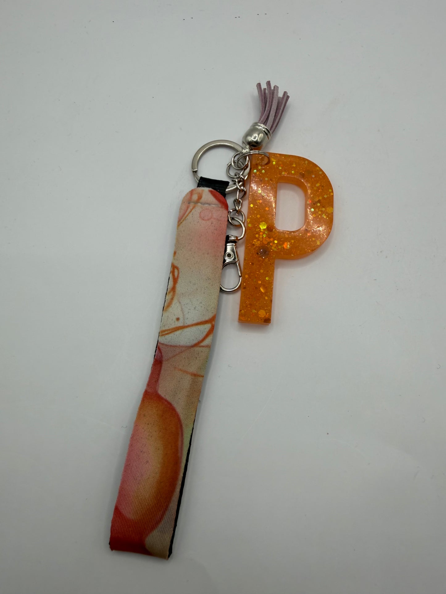 Glitter Lanyard Keychain with Metal Hook