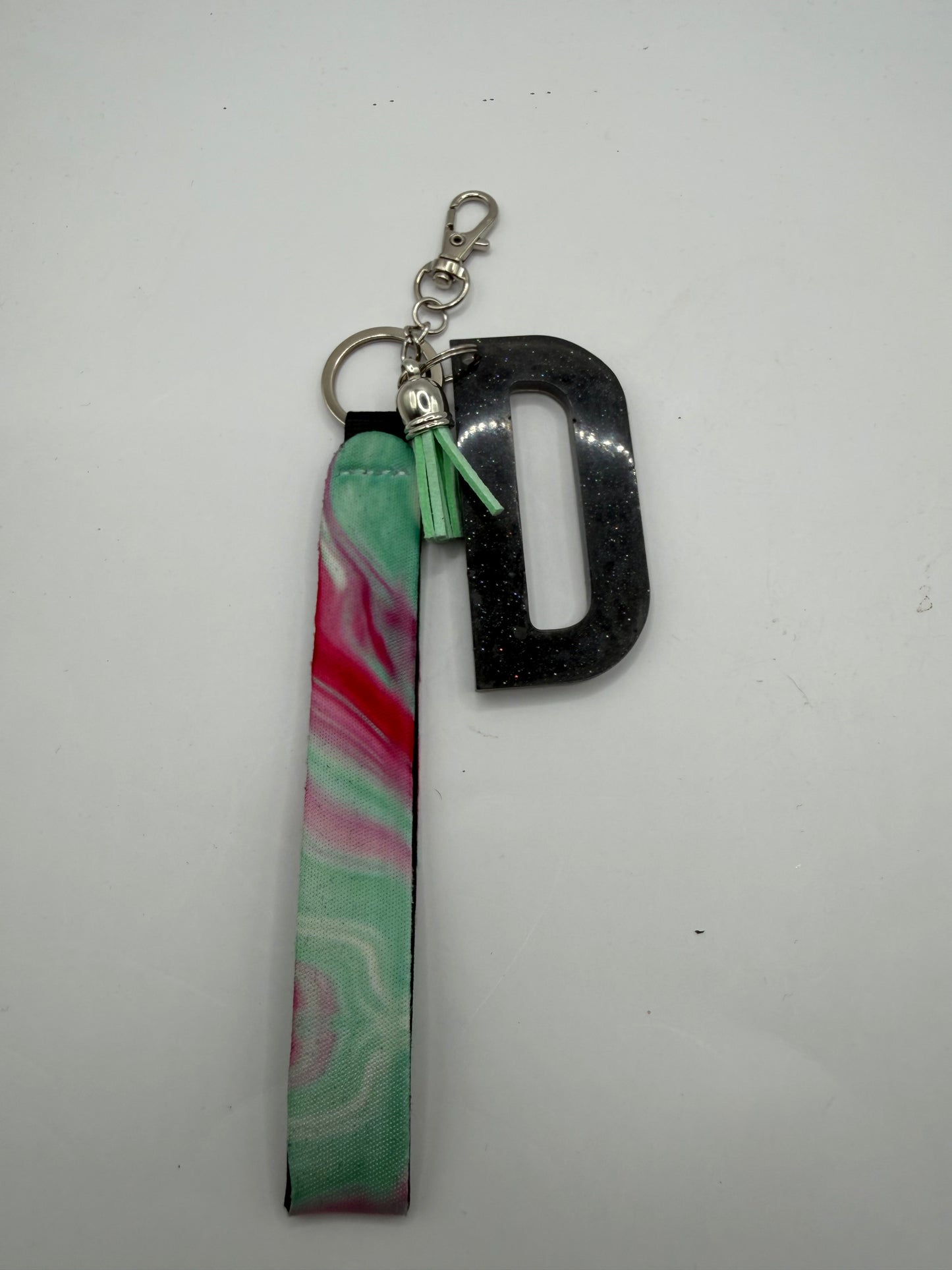 Glitter Lanyard Keychain with Metal Hook